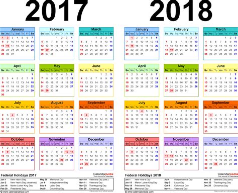 Yearly Calendar 2018 | weekly calendar template