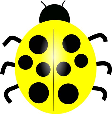 Yellow Ladybug Clip Art at Clker.com vector clip art ...
