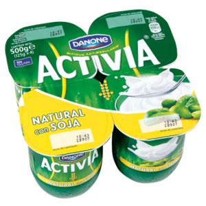 Yogur Activia soja natural Danone | CUANTO AZUCAR