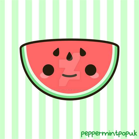 Yummy kawaii watermelon by peppermint pop uk on DeviantArt