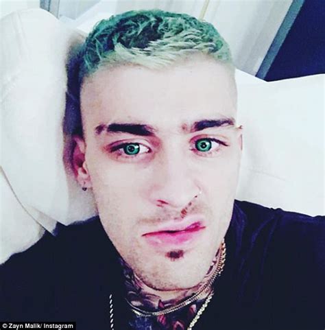 Zayn Malik reveals cropped green hair and matching contact ...