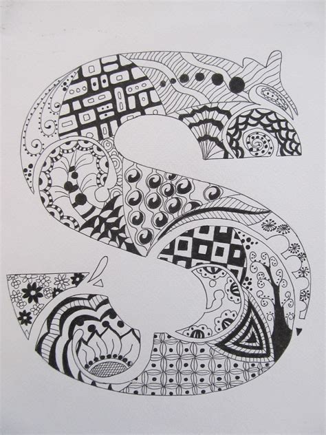 Zentangle Letters Related Keywords & Suggestions ...