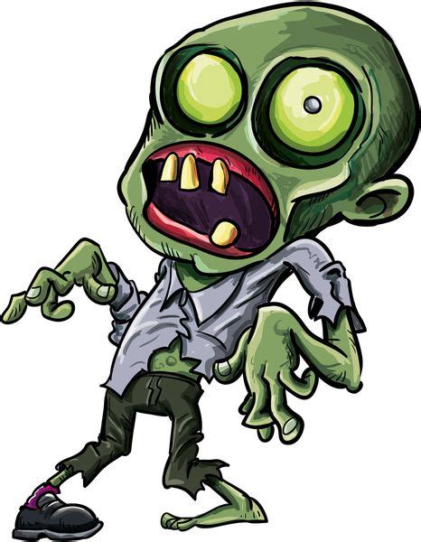 Zombie clipart drawing cartoon   Pencil and in color ...