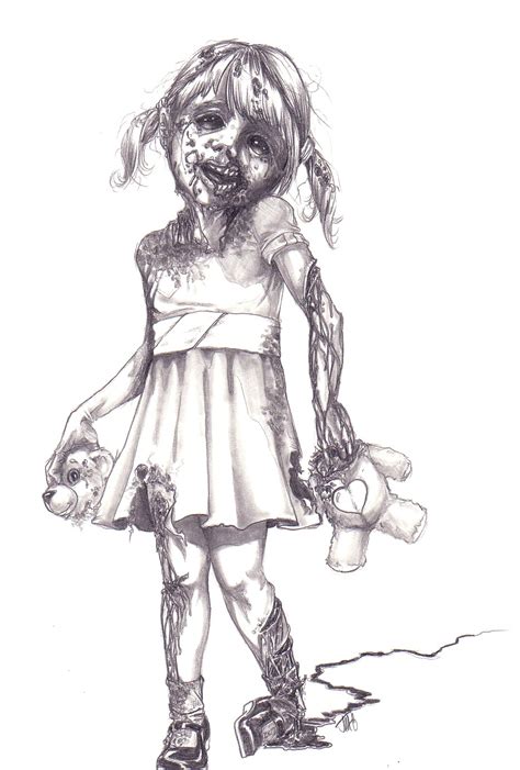 Zombie Girl Drawing | JMG Creations