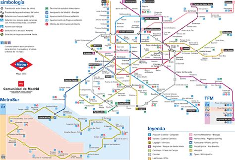Zones Metro Madrid Map