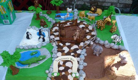 Zoo Birthday Cake   CakeCentral.com
