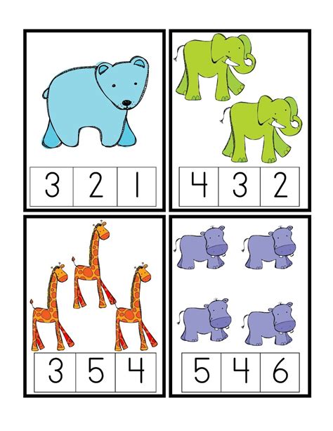 Zoo Numeric Cards // Tarjetas numéricas de animales ...