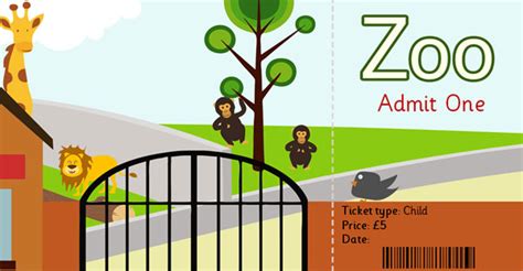 Zoo role play ticket EYFS, KS1 | Free Early Years ...